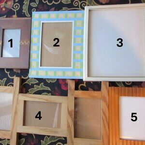 5 Wooden Custom Frames (sizes below)